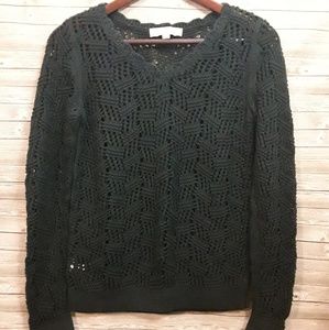 Loft dark green sweater